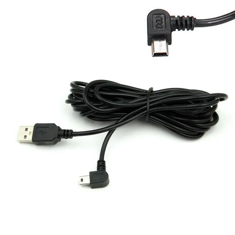 Dash Cam Mini USB Right Turn Extra Long Charging Cable 3.5M Dash Dashboard Lead