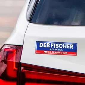 Deb Fischer for U.S. Senate Car Magnet - Vote Deb Fischer Vehicle Magnet, Nebraska US Senate Election 2024 Sticker Magnet - 10" x 3"