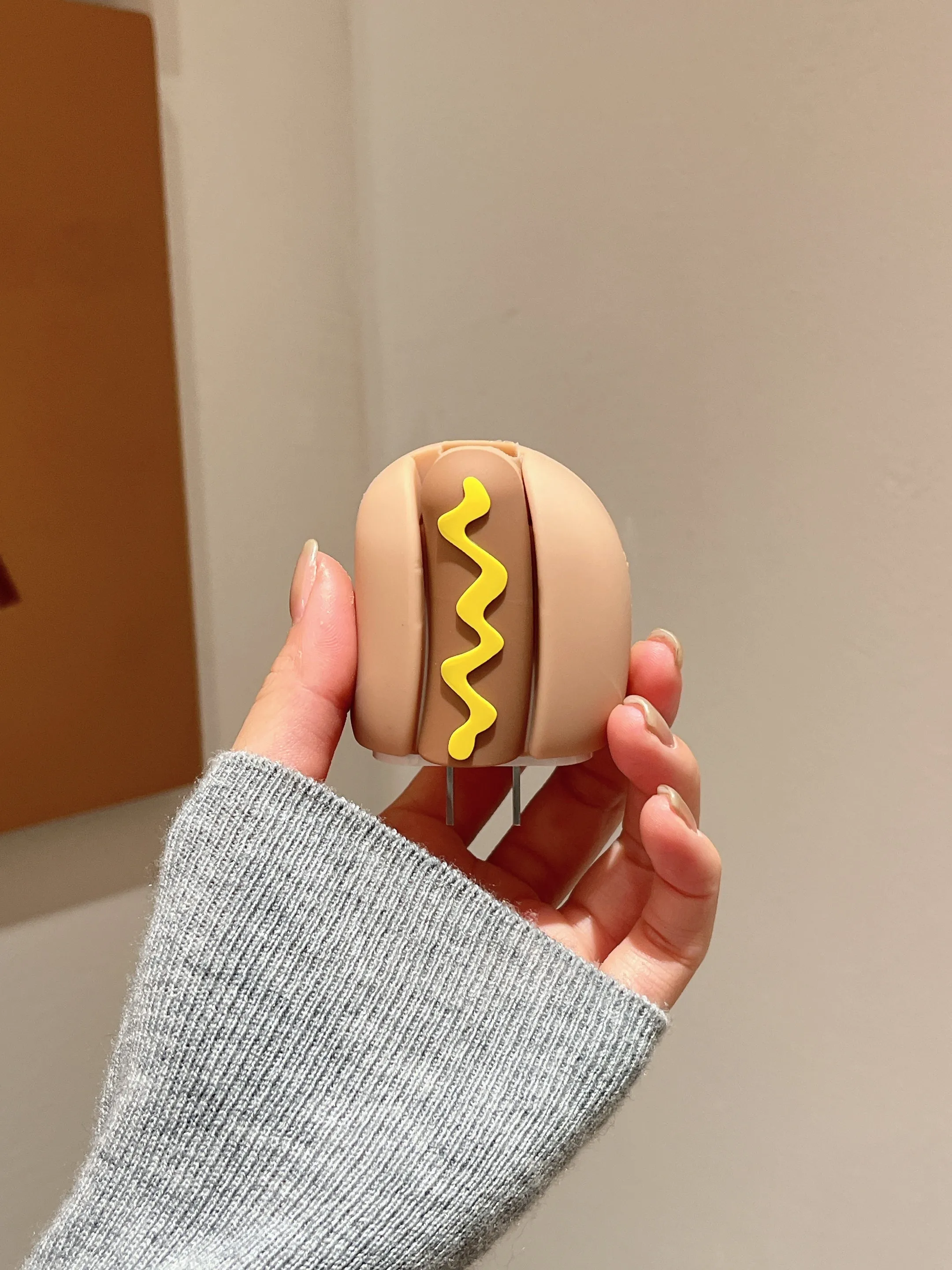 Delicious Hot Dog Designer Charger Case for iPhone Chargers ( Compatible for Indian Chargers )