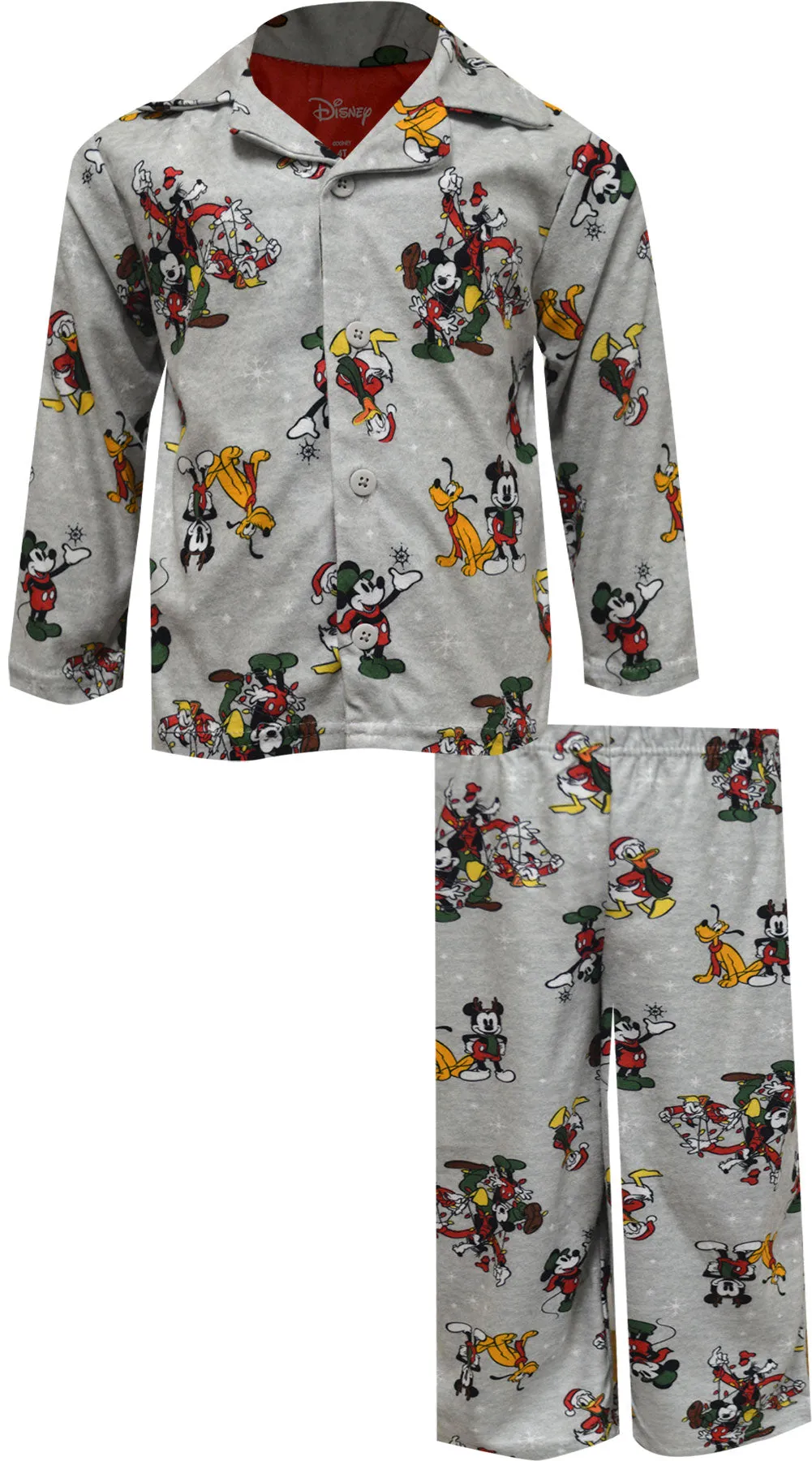 Disney Mickey Mouse Christmas Flannel Toddler Pajamas