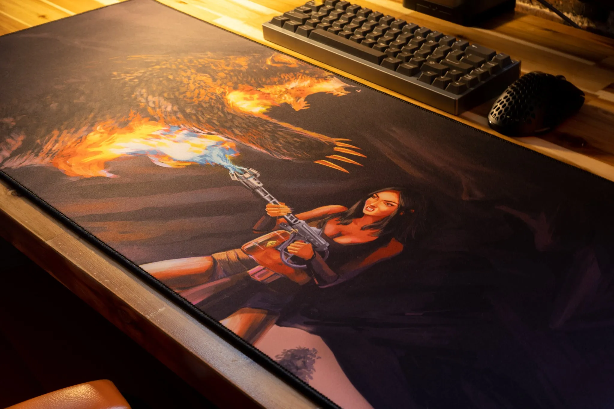 Dyanna "Flamethrower Queen" Content Creator Collaboration Limited Edition Rust XL Gaming Mouse Pad