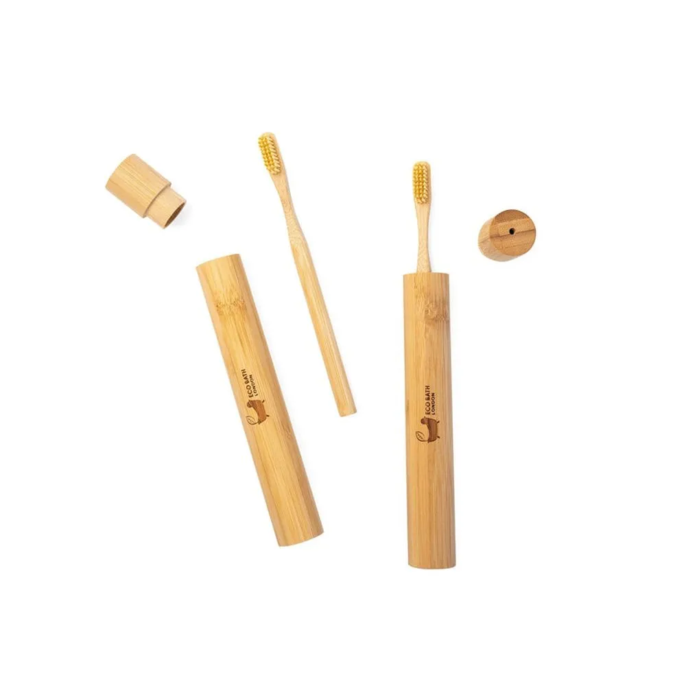 Eco Bath Bamboo Toothbrush In Bamboo Tube | First Step To Sustainable Life