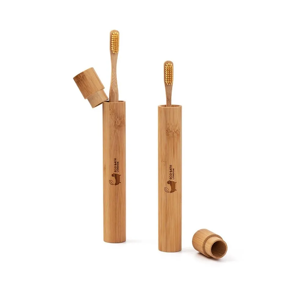 Eco Bath Bamboo Toothbrush In Bamboo Tube | First Step To Sustainable Life