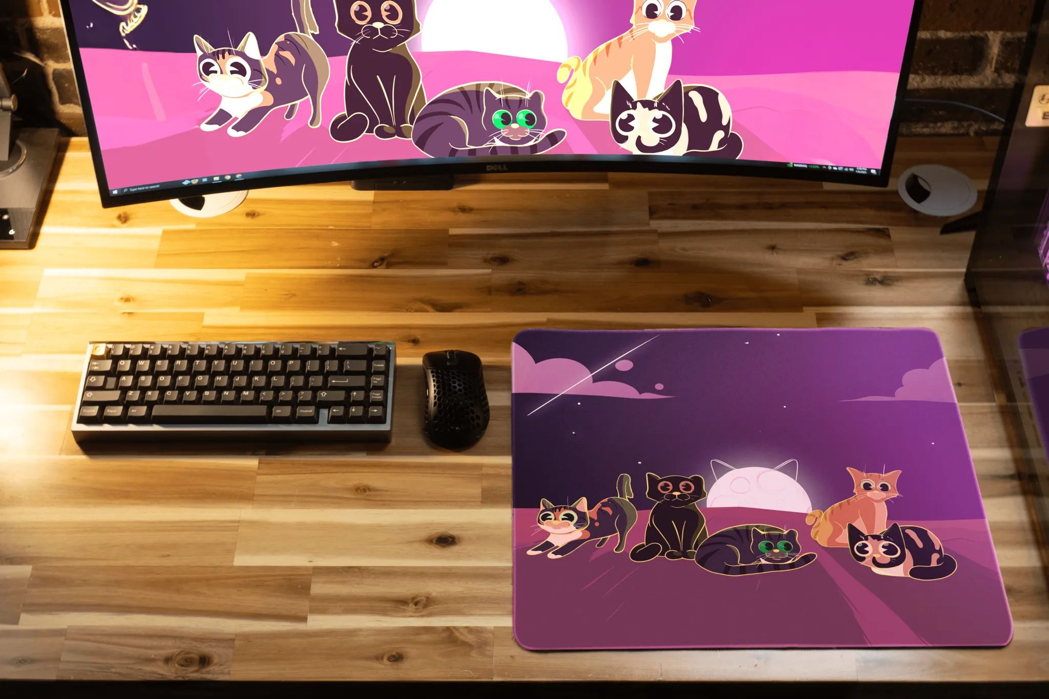 **EXTRAS** Dooley Noted "Purrfect Evening" Creator Collaboration Limited Edition Gaming Mouse Pad