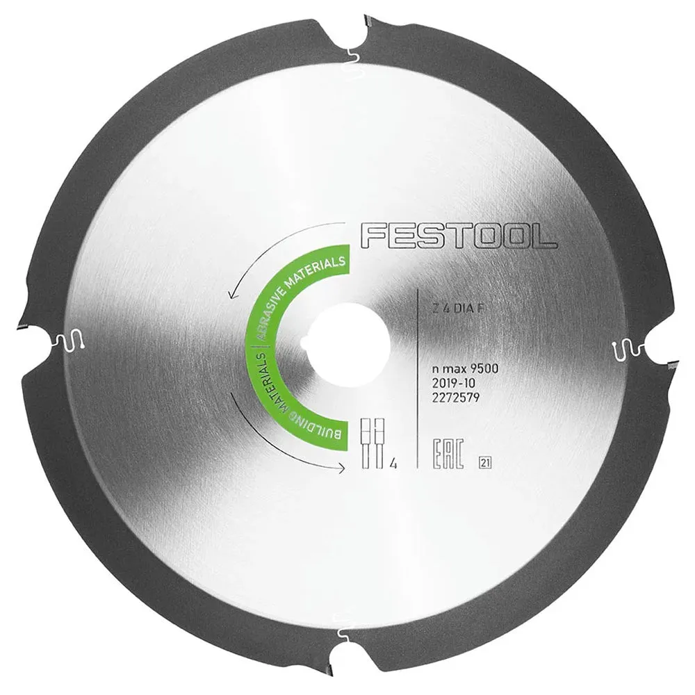 Festool Diamond Saw Blade, Abrasive Materials, 4 Teeth, For TS 55 F / TSC 55 K / HK(C) 55 (1.8 mm Kerf)