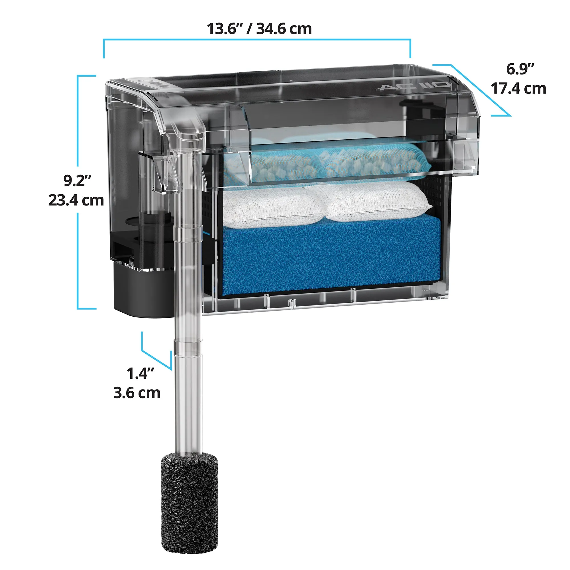 Fluval AquaClear 110 Power Filter - 227-416 L (60-110 gal)