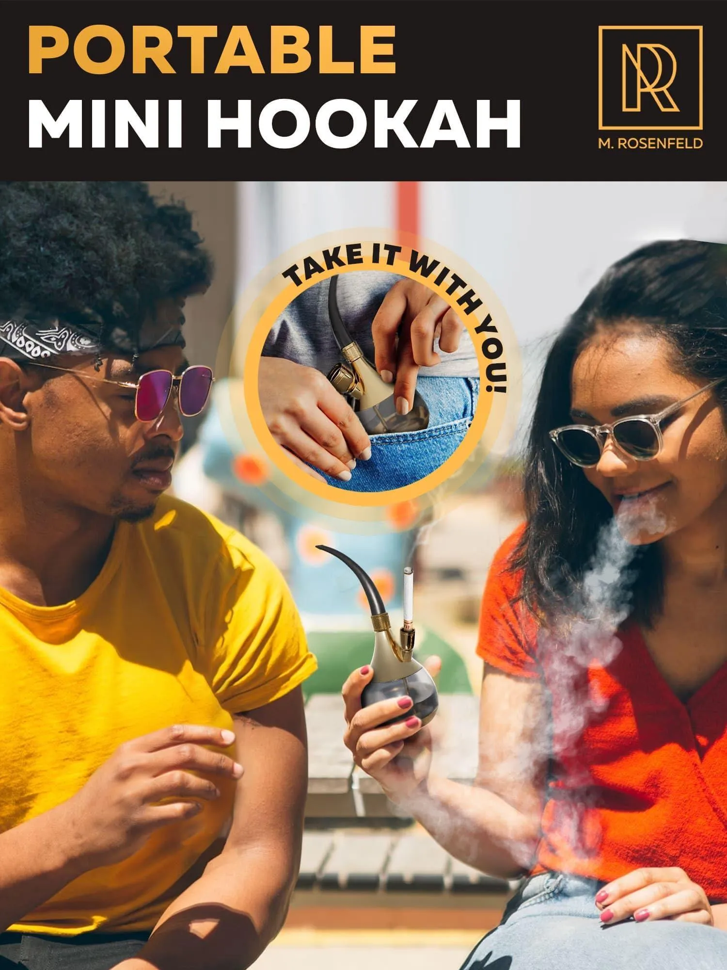 Gold Portable Hookah Set Mini Kit Mini Hookah Small Hookah Set For Travel