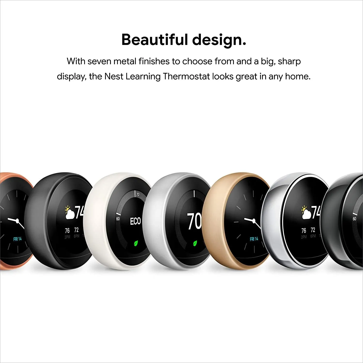 Google Nest Learning Thermostat - Programmable Smart Thermostat for Home - 3Rd Generation Nest Thermostat - Works with Alexa - White