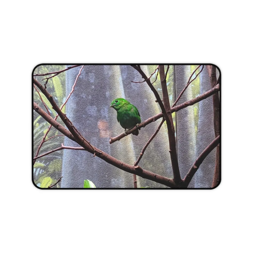 Green Bird Desk Mat