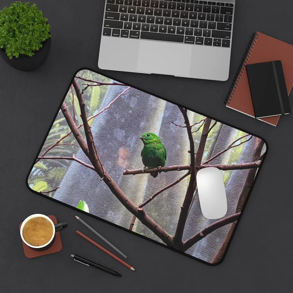 Green Bird Desk Mat