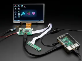 HDMI 4 Pi: 7\" Display w/Touchscreen 1024x600 w/ Mini Driver"