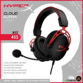 HyperX Cloud Alpha Gaming Headset (New Open Box)