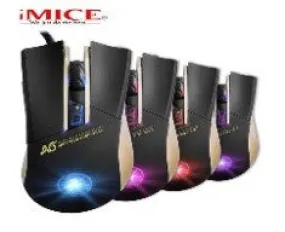 Imice Professional 7-Key Photoelectric Four-Color Breathing Light Game Weight Gain Mouse Suitable