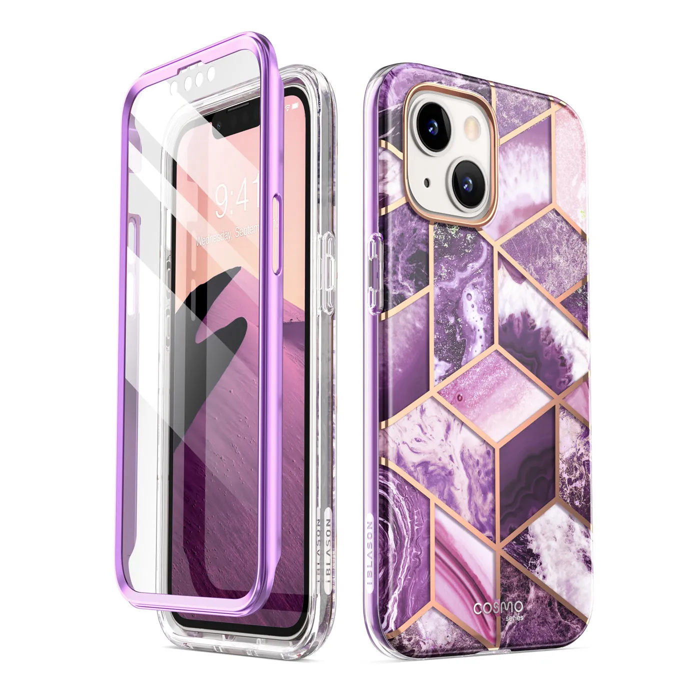 iPhone 13 Cosmo Case(open box) - Marble Purple