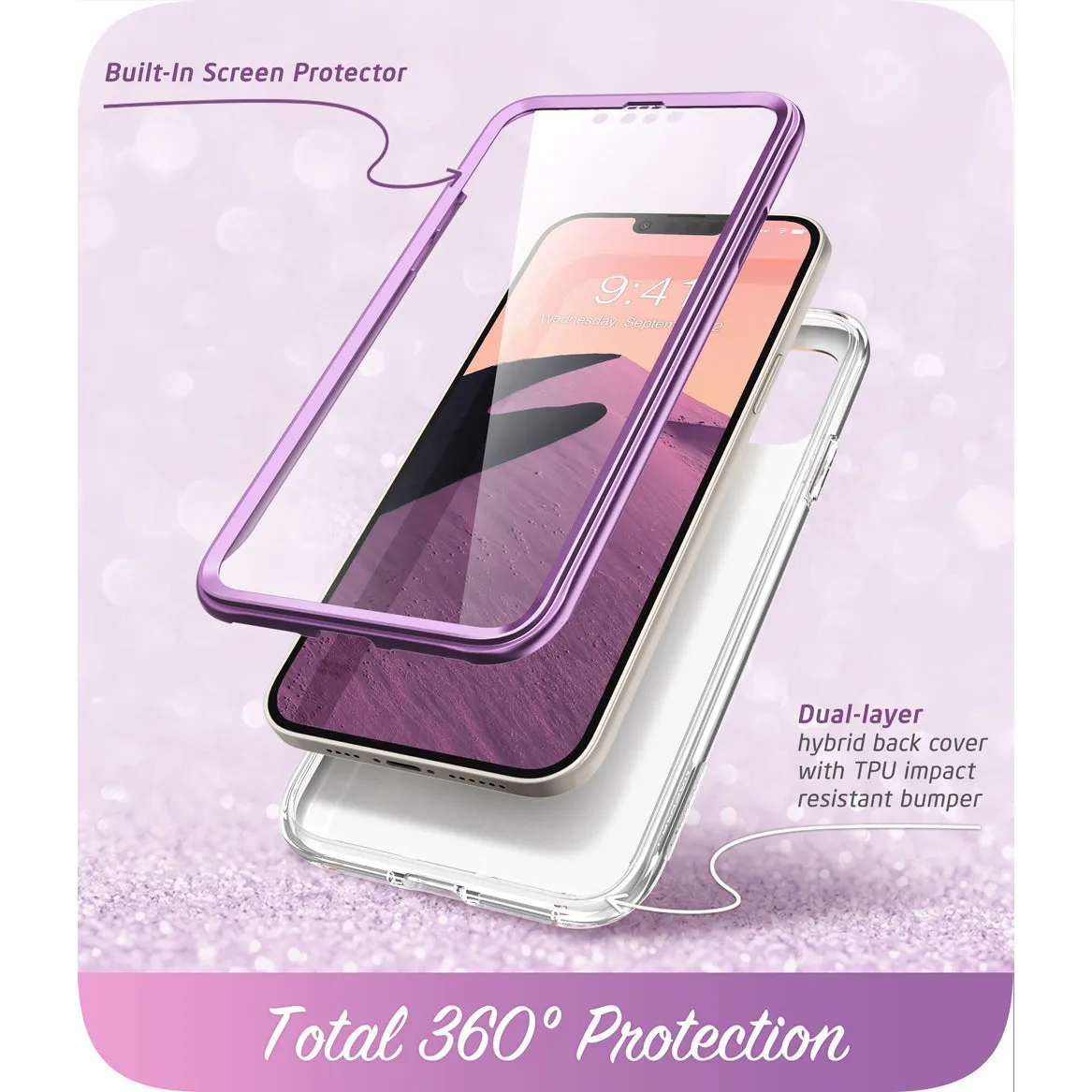 iPhone 13 Cosmo Case(open box) - Marble Purple