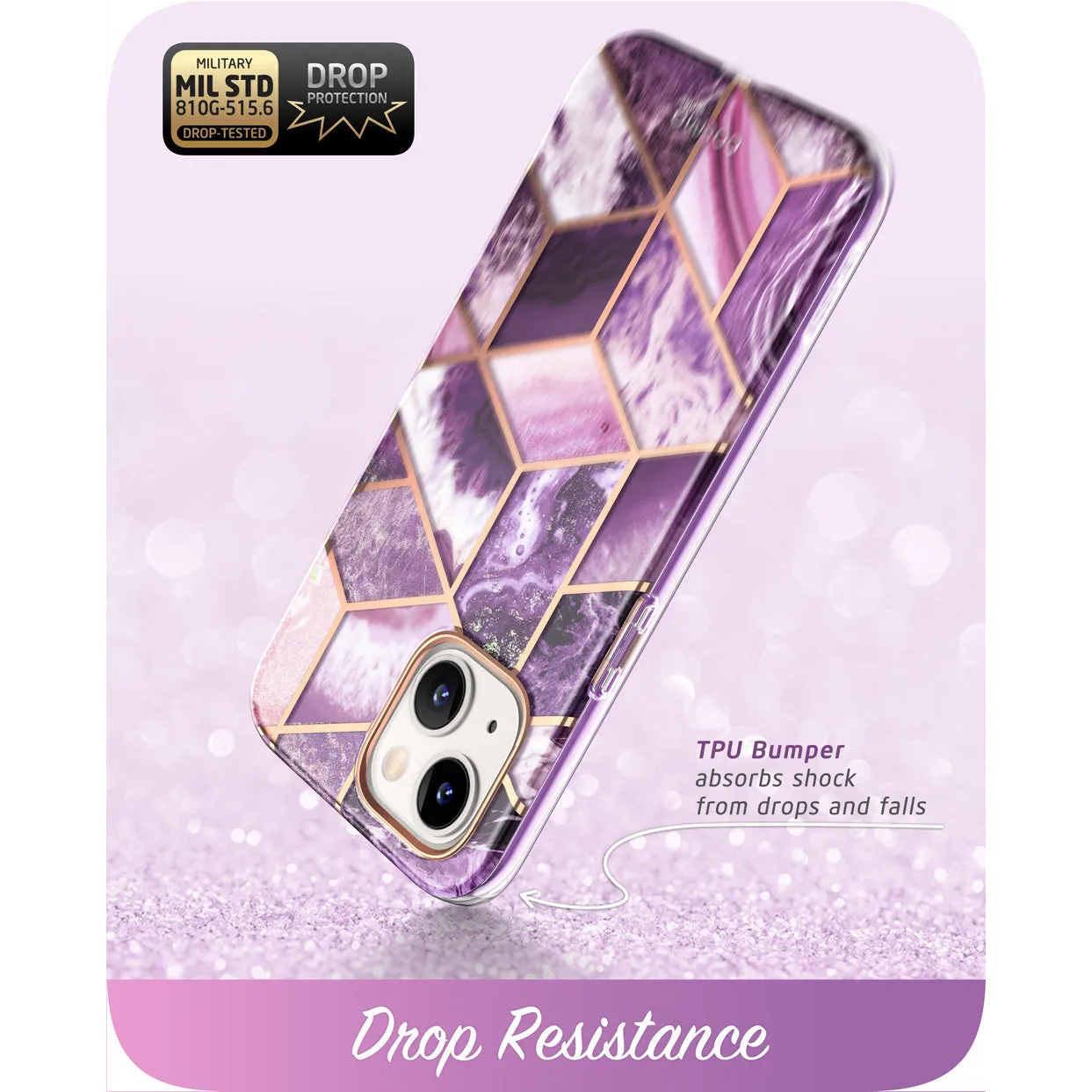 iPhone 13 Cosmo Case(open box) - Marble Purple