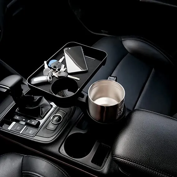 ITEM# 0043   Master Show Cup Holder Tray for Car Cup Holder Expander with Detachable Tray Table Car Drink Holders Compatible with Yeti 20/26/30 oz Hydro Flasks 32/40 oz Camelbak 32/40 oz (Watch Video)