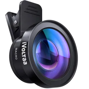 iVoltaa Pro-Kit 2 in1 Wide Angle and Macro Lens (Black)