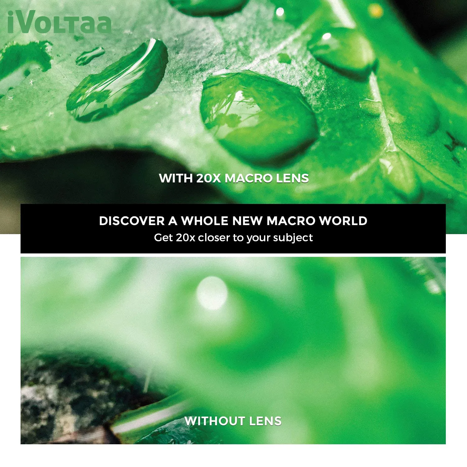 iVoltaa Pro-Macro Kit 20X Universal Mobile Macro Lens (Black)