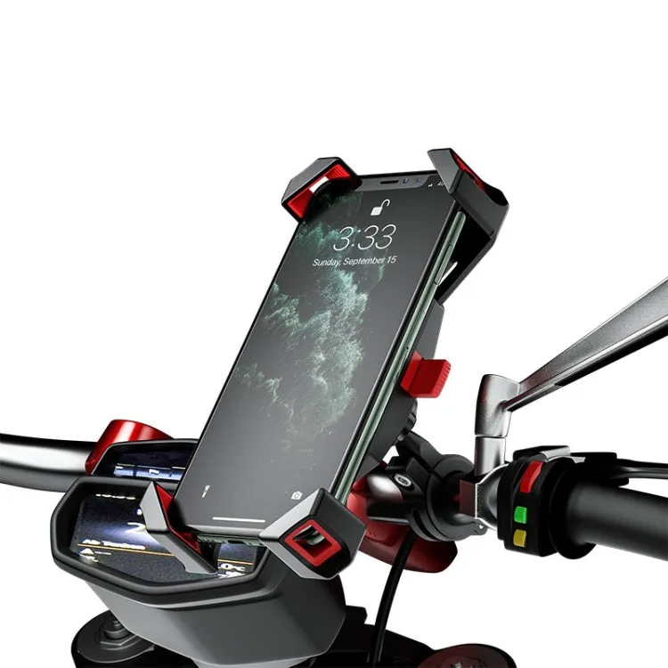 Kewig Reflection To Fall Shockproof Bicycle Bracket Motorcycle Four-Claw Mobile Phone Holder(M113-A)