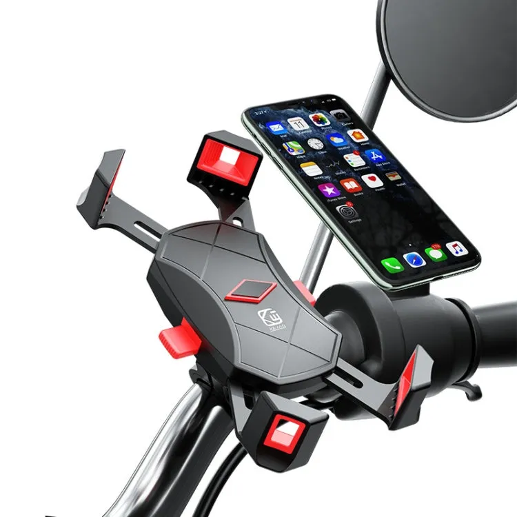 Kewig Reflection To Fall Shockproof Bicycle Bracket Motorcycle Four-Claw Mobile Phone Holder(M113-A)