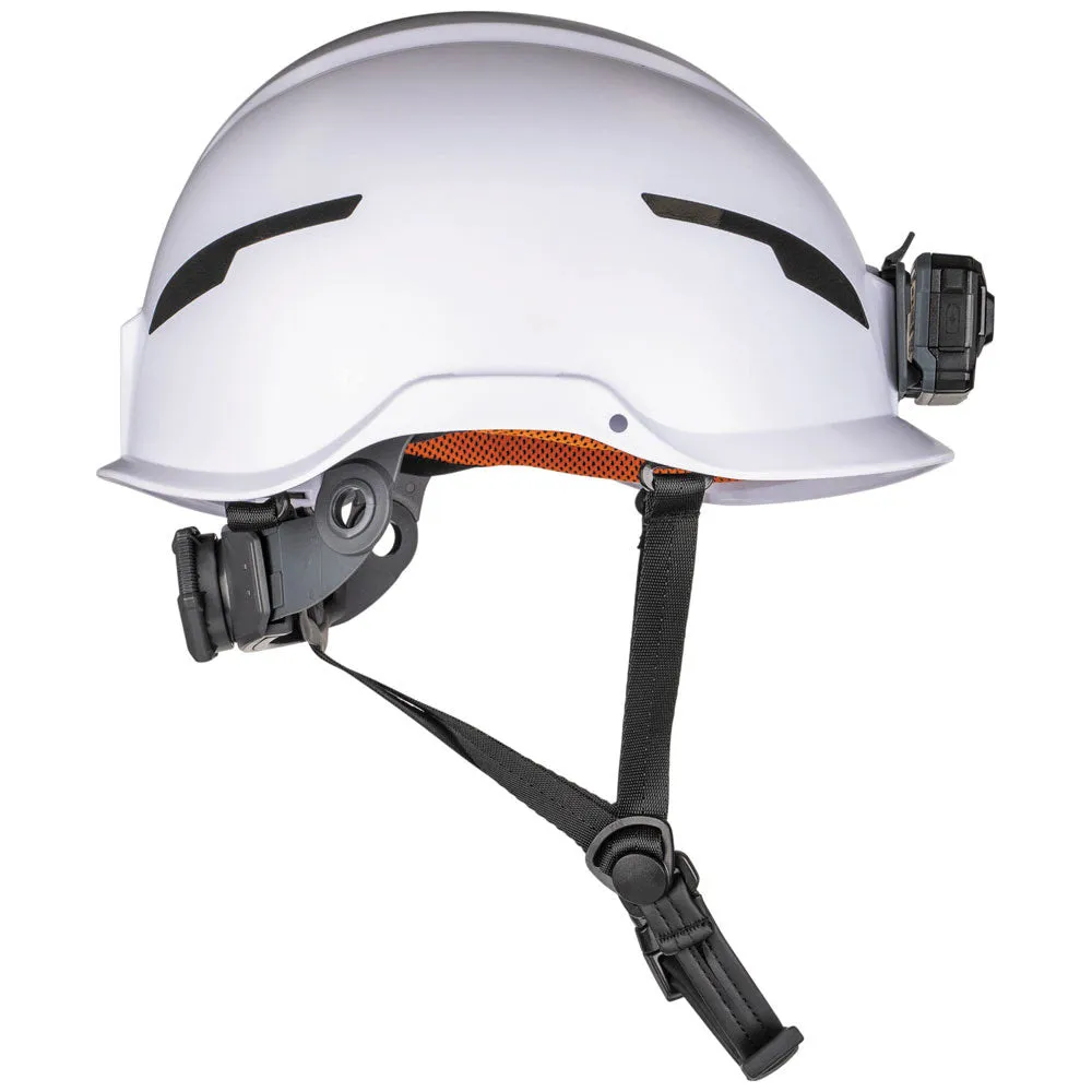 Klein 60525 Safety Helmet, Type-2, Non-Vented Class E, with Rechargeable Headlamp