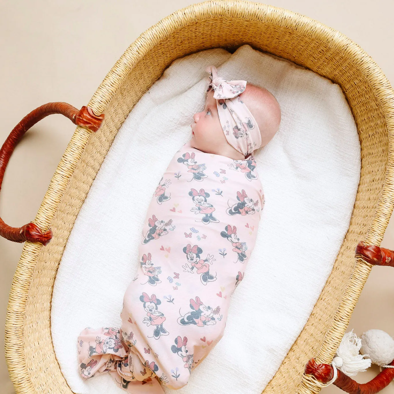 Knit Swaddle Blanket - Minnie Mouse