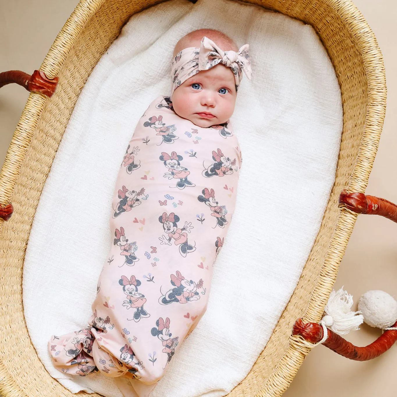 Knit Swaddle Blanket - Minnie Mouse