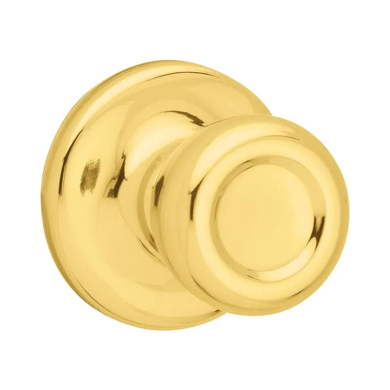 Kwikset Mobile Home Polished Brass Passage Door Knob Right or Left Handed