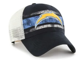 Los Angeles Chargers Adult 47 Brand Vintage Black Interlude MVP Adjustable Hat