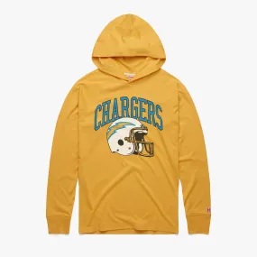 Los Angeles Chargers Helmet Retro Lightweight Hoodie