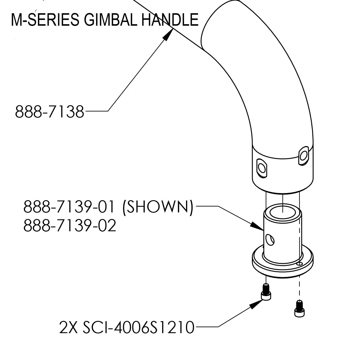 M-SERIES GIMBAL HANDLE INSERT SCREWS