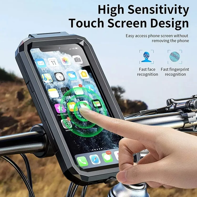 M18S-A1 Motorcycle / Bicycle Handlebar Wireless Charging Waterproof Box Mobile Phone Holder