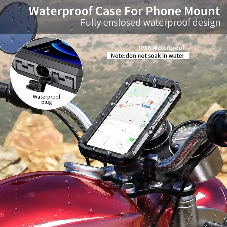 M18S-A1 Motorcycle / Bicycle Handlebar Wireless Charging Waterproof Box Mobile Phone Holder