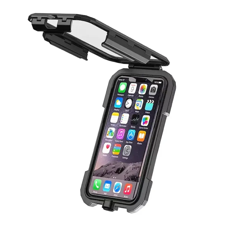 M18S-A2 Motorcycle / Bicycle Rearview Mirror Wireless Charging Waterproof Box Mobile Phone Holder