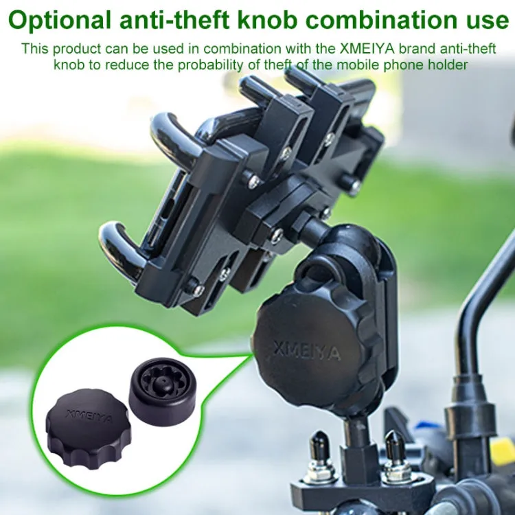 M8 Bolt Ball-Head Motorcycle Multi-function Eight-jaw Aluminum Phone Navigation Bracket with Anti-theft Knobs