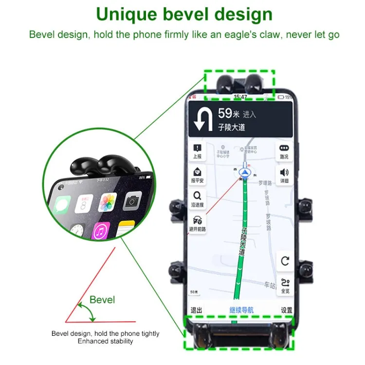 M8 Bolt Ball-Head Motorcycle Multi-function Eight-jaw Aluminum Phone Navigation Bracket with Anti-theft Knobs