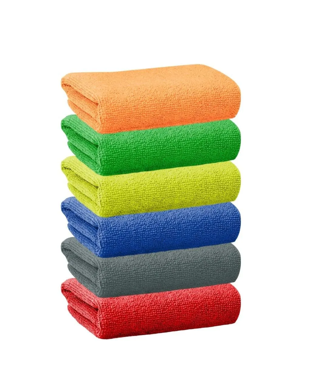 Megakleen Microfiber Cleaning Cloth for Home, Kitchen, Car, Bike Polishing,Mobile Phone, Laptop 40 X 40 cm Microfibre Towels Multipurpose Use (Pack of 6, Multicolor)