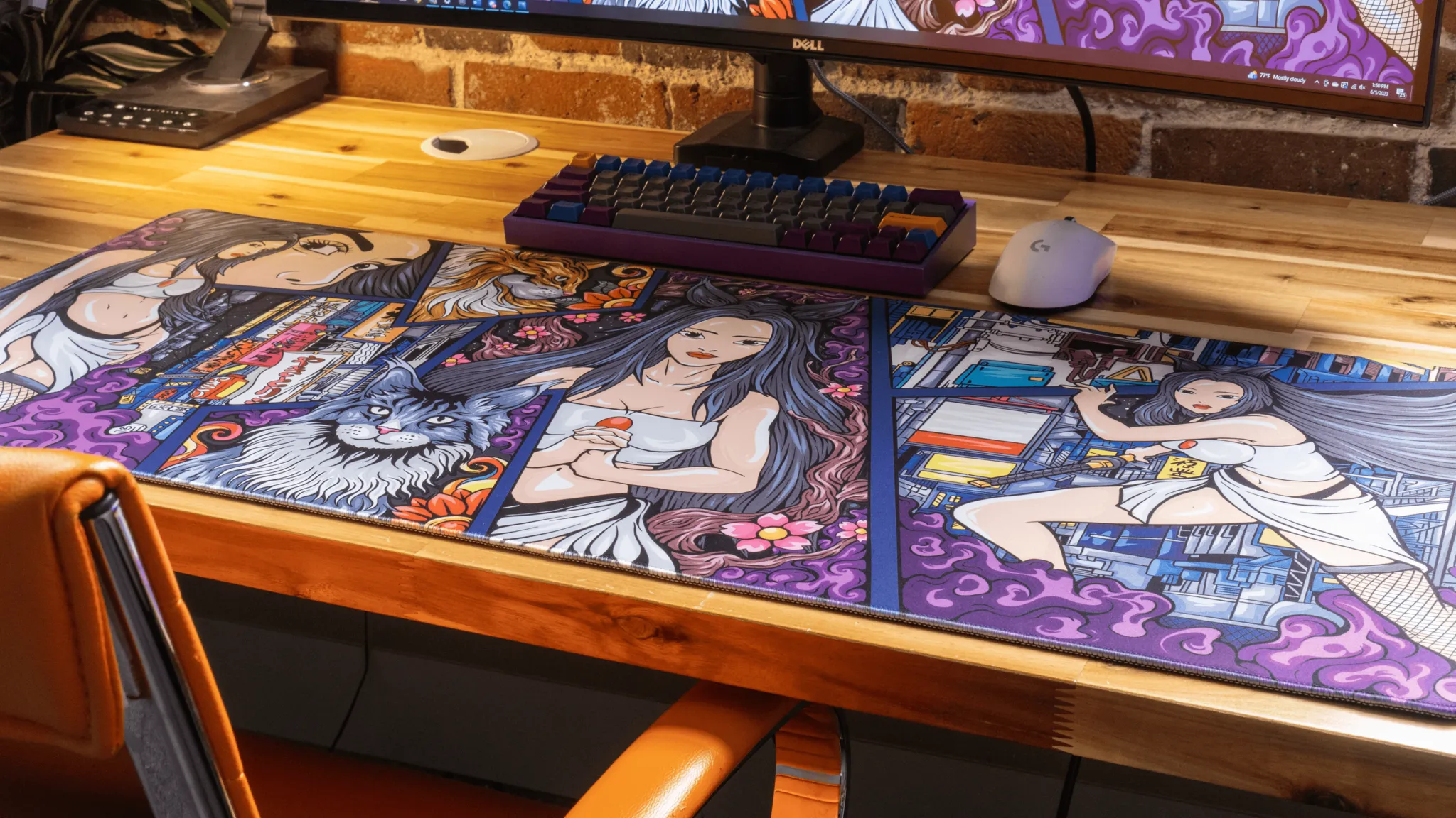 Meowko "Oyabun" Content Creator Collaboration Limited Edition Gaming XL Mouse Pad