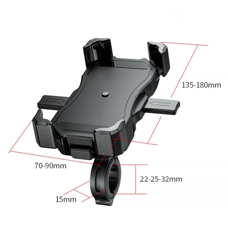 Motorcycle / Bicycle Semi-automatic Contraction Fixing Bracket Phone Holder