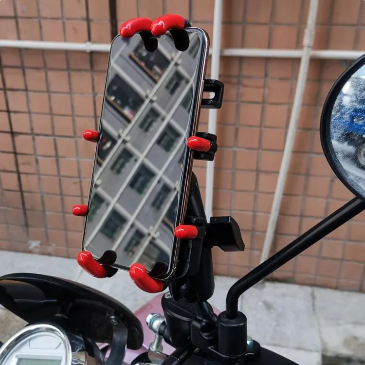 Motorcycle Metal Navigation Mobile Phone Bracket,Style: Handle Installation (Anti-theft)