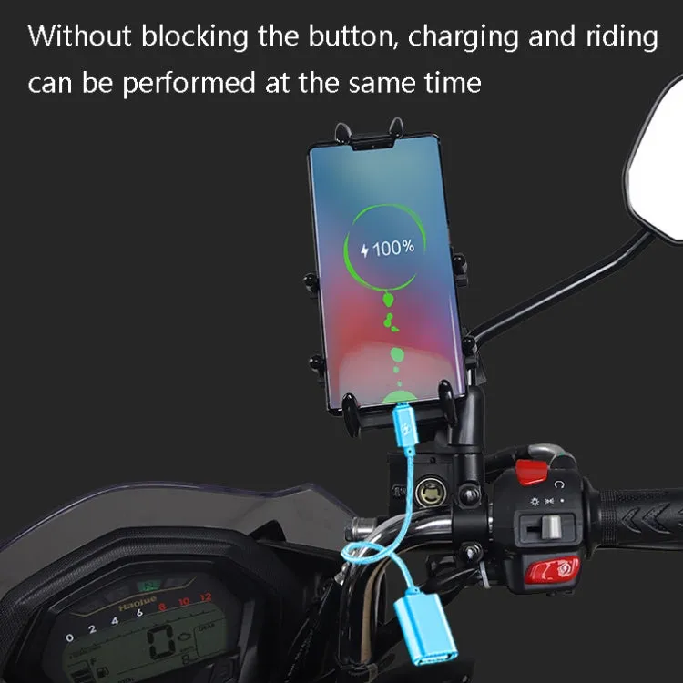 Motorcycle Multi-Function Mobile Phone Holder Adjustable Universal Locomotive Riding Anti-Shake Fixed Equipment(All-rounder Y)