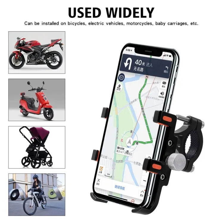 MPB-91 Motorcycle Six Claws Aluminium Alloy Mobile Phone Holder Bracket(Black)