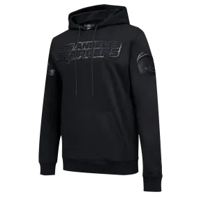 NFL LOS ANGELES CHARGERS TRIPLE BLACK LOGO MEN'S PO HOODIE (TRIPLE BLACK)