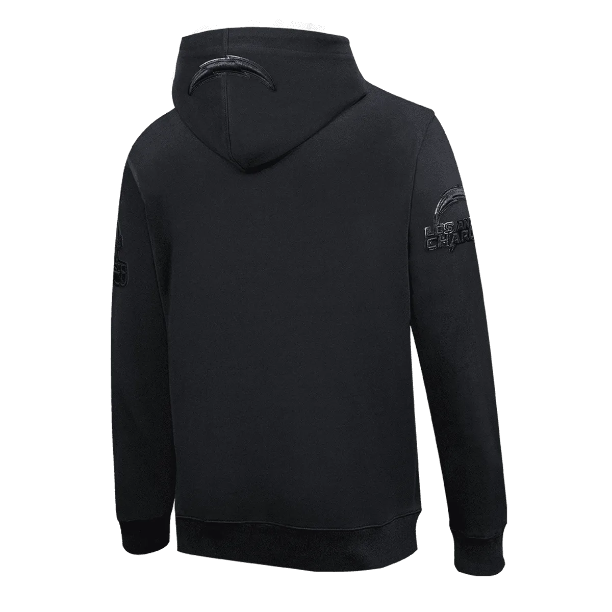 NFL LOS ANGELES CHARGERS TRIPLE BLACK LOGO MEN'S PO HOODIE (TRIPLE BLACK)