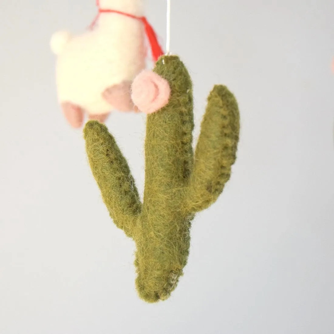 Nursery Cot Mobile - Llama and Cactus