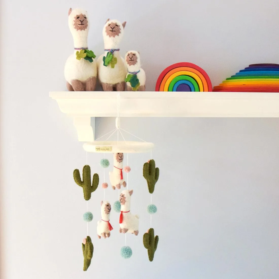 Nursery Cot Mobile - Llama and Cactus