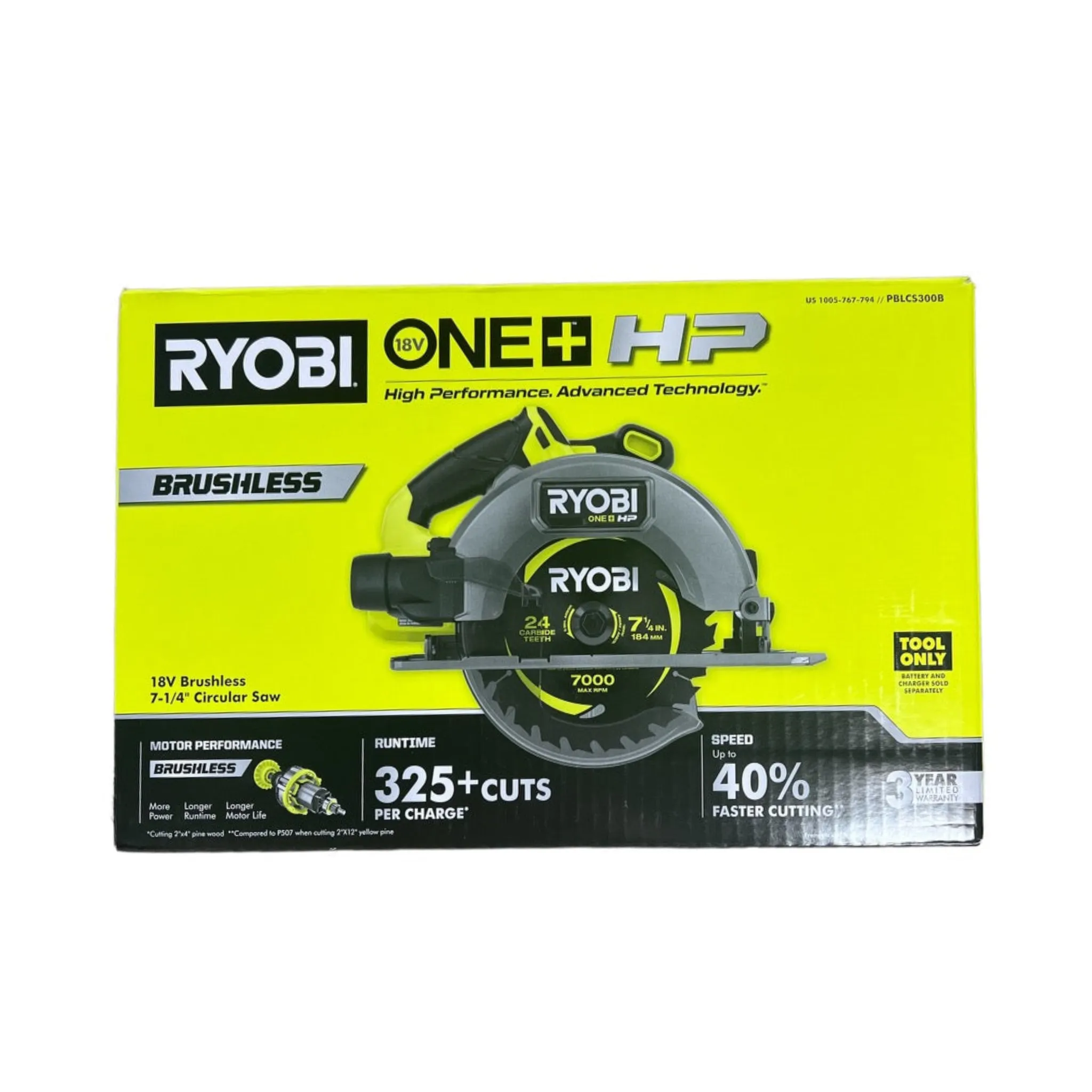 ONE  HP 18-Volt Brushless Cordless 7-1/4 in. Circular Saw (Tool Only)