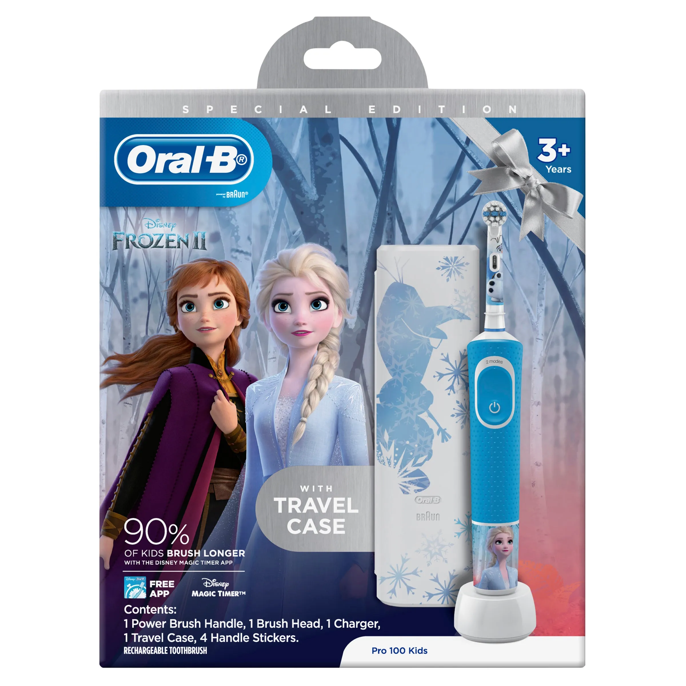 Oral-B Pro 100 Kids Rechargeable Toothbrush 1 Count Frozen