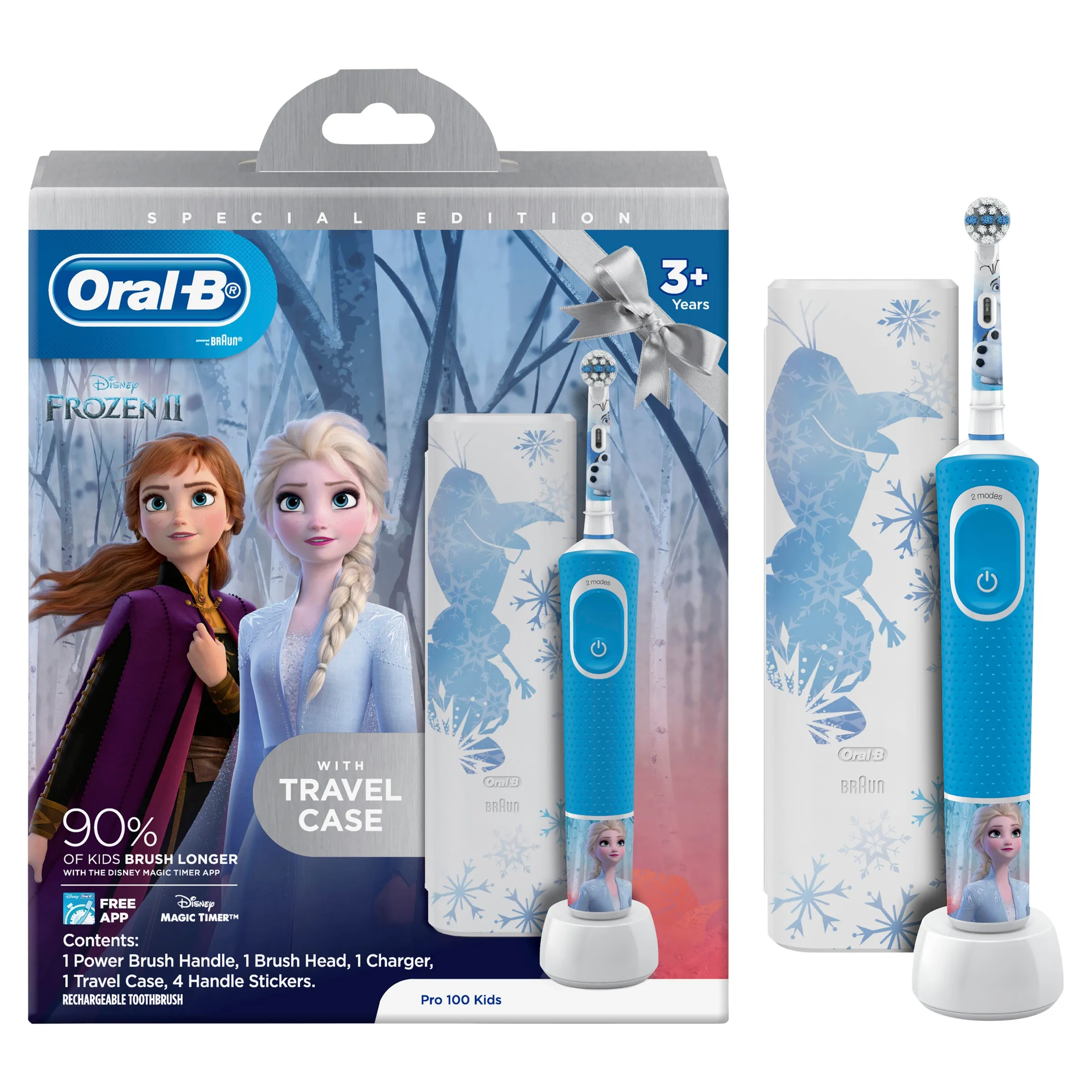 Oral-B Pro 100 Kids Rechargeable Toothbrush 1 Count Frozen